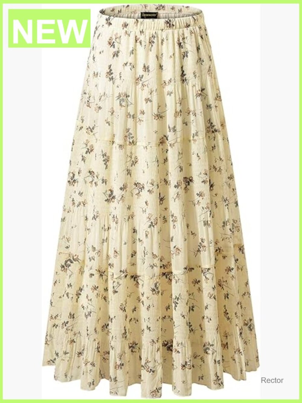Chiffon Elastic High Waist Pleated Maxi Skirt A-Line Flared